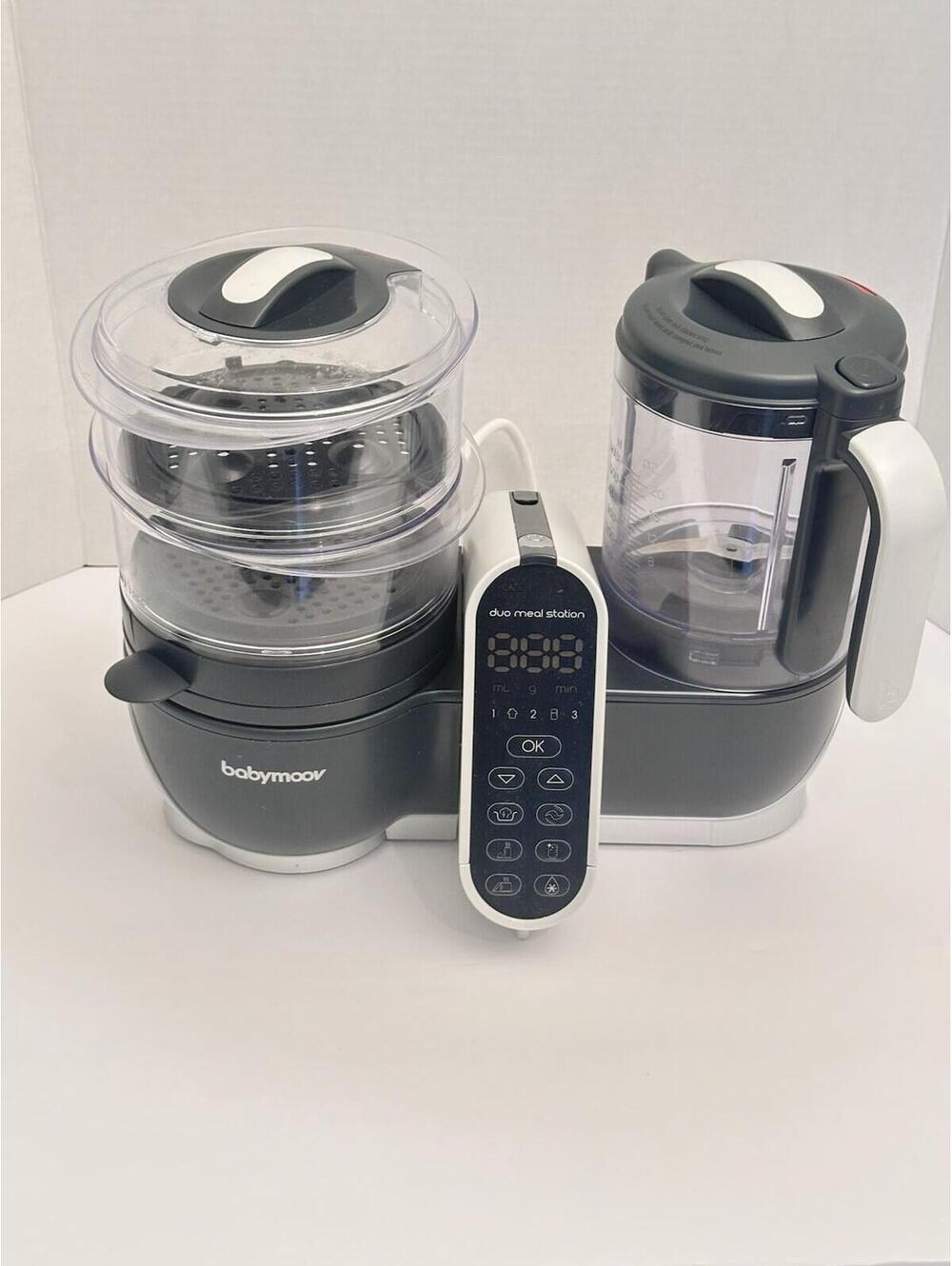 Babymoov Duo Meal Station 5 in 1 Food Processor with Steam Cooker - A001125